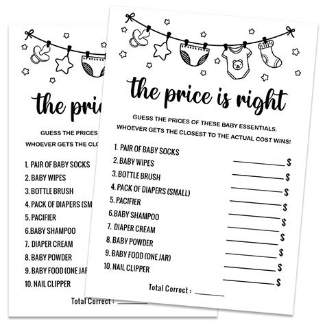 The Price Is Right Baby Shower Game Ideas, 50 cards Fun Baby Shower Game for Boys, Girls, Fun Party Activities Card for Couples Decorations Supplies. Dessie Baby Shower Games for Boys - Ultimate Boy Baby Shower Set | Includes 9 Unique Games, 25 Pens and Baby Boy Shower Decorations (100 Mini Clothespins +100 Mini …